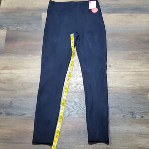 Spanx NWT faux suede stretch leggings dark blue/black